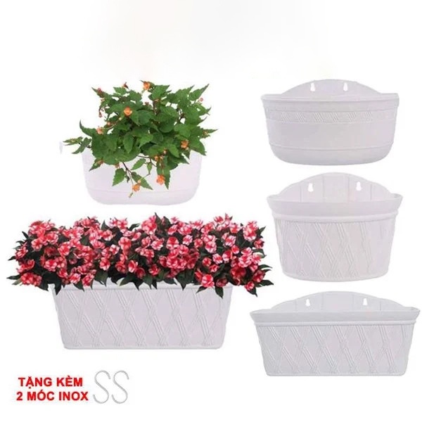 Chậu Treo Nhựa Cứng Trồng Cây GREENHOME 